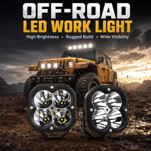XVIEW 50W LED Work Light DRL Black Mask Offroad Driving Lamp 9 30V IP67 Waterproof Fog Light for Truck SUV Jeep 4×4