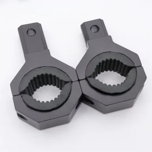 Y Type Black Aluminum Rotatable Short Long Top Design Universal Car LED Light Mounting Bracket Tube Clamp Bracket
