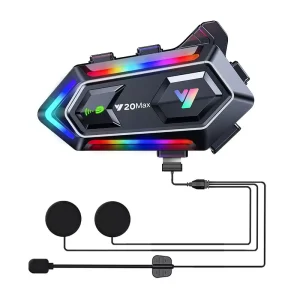 Y20 MAX 2 People Intercom Communication System Motorcycle Intercom for Helmet Headset