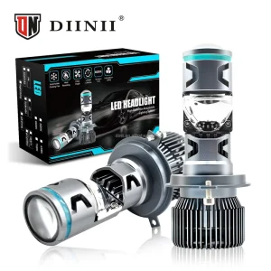 Y70 H4 Super Bright Aluminum Mini H4 110W 11000LM LED Projector Headlight Lens IP65 Waterproof Auto Bi LED Bulb for Motorcycle