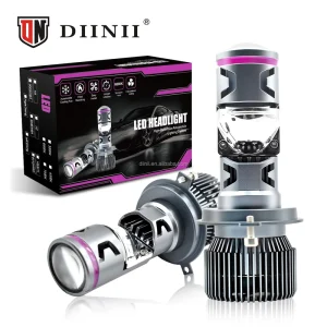 Y70 H4 Super Bright Aluminum Mini H4 110W 11000LM LED Projector Headlight Lens IP65 Waterproof Motorcycle
