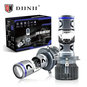 Y70 H4 Super Bright Aluminum Mini H4 110W 11000LM LED Projector Headlight Lens IP65 Waterproof Motorcycle