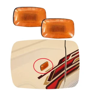 YBJ New Amber+White 100% Waterproof Side Marker Turn Signal Light for Landcruiser FJ79 78 76 OEM 81730 20191 Front Fender LC79