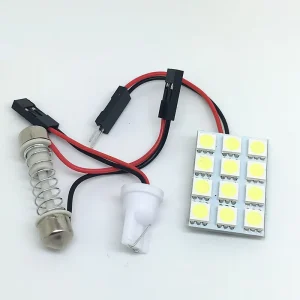 YFL 5050 Bright LED 12SMD 5W Auto Interior Lighting Car Reading Roof Room Lights T10 Festoon Dome LED Light