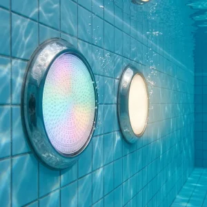 YK SP632 24W Ultra Thin Wall Mounted Stainless Steel AC12V IP68 Waterproof Swimming Pool LED Light RGB Remoter