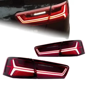 YU GUANG LED Taillights for Audi A6 A6L C7 Car Accessories Tail Rear Lights Clear Lens Taillamps Indictors Assembly