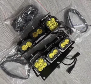 Yellow-Beam Fog Lights Rugged for Vehicle Modifications LED Spotlights Front Bumper Daytime Running Lights Anti-Fog Lights