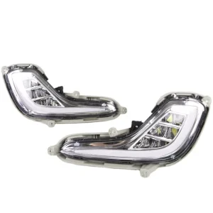 Yellow Turn Signal Function 12V Car DRL LED Daytime Running Light Fog Lamp for Hyundai Accent Solaris Headlight