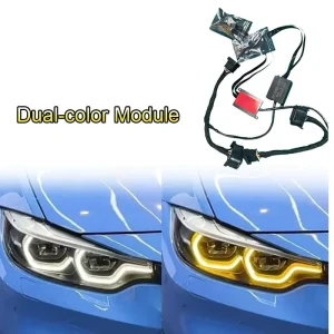 Yellow White Dual Color for 2 Series F22 Front Head Lamp Assembly Upgrade 6000K Laser Style Daytime Running