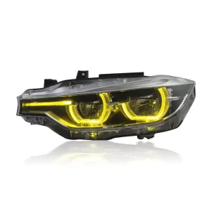Yellow White LED DRL Headlight for BMW 3series F30 F31 Full LED Upgrade High Low Turn Signal Daytime Running Car Lamp