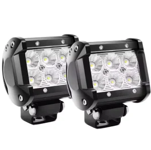 Yellow Working Light Double Row 18W 4inch 3030 6leds Work Spot Lamp Light bar for Off road SUV Car Truck Motorcycle 4×4 Faro Led