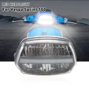 YongJin Hot Sales Motorcycle Light with DRL Motorcycle Headlight Systems for Vespa Sprint 150 Sport Scooter