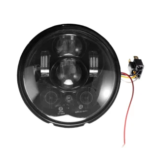 Yongjin Black Front Head Lamp Daytime Running Light with Hi Lo Beam for Vespa LXV
