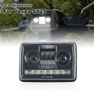 Yongjin Black LED Motorcycle Light System Headlight Light with DRL for vespa S125