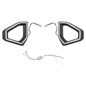 Yongjin LED Turn Signal Front Grille Accent Lights for Polaris Ranger XD 1500