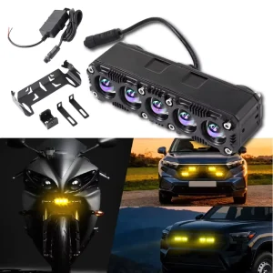 Zda10 55W 36000Lm Combo Color Yellow&White 5 Laser Led Auxiliary Light for Offroad 4X4 Work Fog Lamp