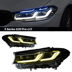 for 18 20 Model BMW 5 Series G30 Dual color Switchable Headlight Assembly LED Daytime Running Lights Turn Signals Car
