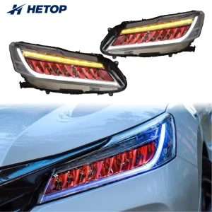 for Accord 9.5th Headlight DRL Modified Front Light Upgrade to Lamborghini Style Head Lamp Auto for Honda