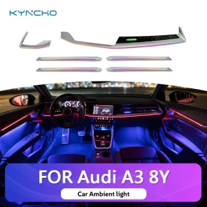 for Audi A3 8Y RGB Car Ambient Light 64 Color Symphony LED Auto Interior Lighting Screen and APP Control