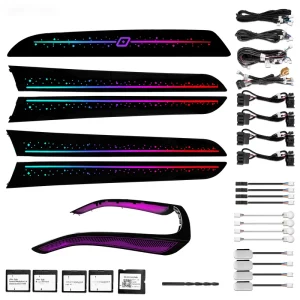 for Audi A4 A5 Q5 Ambient Light 64 Colors Star Sky Ambient Light Dynamic Symphony Auto Interior Lighting Upgrade Kit