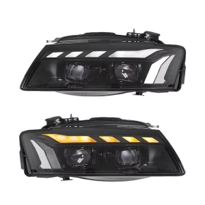 for Audi A5 B8 Halogen Xenon Headlight Upgrade RS Style LED Lights 6000K Front Light Projectors Head Lamps