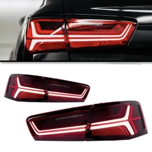for Audi A6L C7 12V LED Tail Lights Assembly Sequential Dynamic Turn Signal Upgrade Style