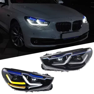 for BMW 5 Series GT F07 528i 535i Headlight Upgrade LED Headlights Turn Signals Front Light Head Lamp