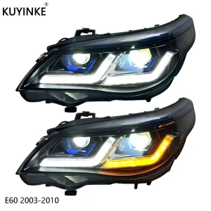 for BMW E60 Headlight Set LED 5 Series Head Lamp Upgrade LCI Adaptive Front Light Assembly Durable Headlights