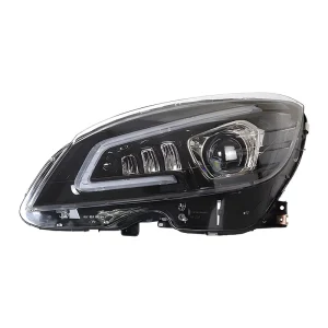 for Benz C Class W204 C200 C260 C300 Car Headlight Assembly Upgrade LED Angel Eyes Projector Lens Plug and Play