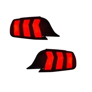 for Ford Mustang GT LED Tail Lights Smoked RGB DRL Animation Turn Signal Blue Back Lamps for Replacement Repair New