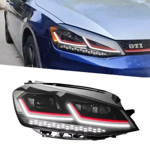 for Golf 7 Headlight Assembly Upgrade High Brightness 50W 12V LED Projector Lenses Starry Sky Design