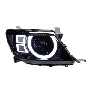 for Hilux Vigo Headlight Assembly Modification Defender LED Projector Headlights Daytime Running Lights 12V 55W