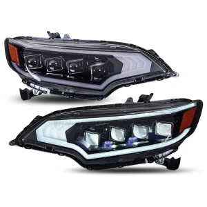 for Honda Fit GK5 Full LED Projector Headlights 4 Lens Warm White Turn Signal Car Lights 12V