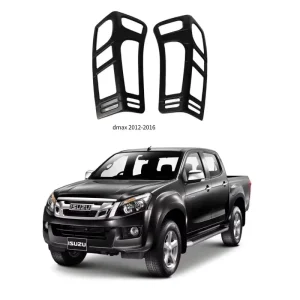 for Isuzu DMAX D MAX Tail Lamp Light Cover Trim Surround Black 4X4 Accessories