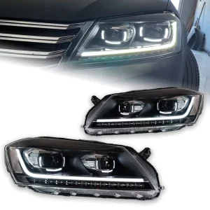 for Magotan B7 Headlight Assembly 12V LED Daytime Running Light Turn Signal Lens