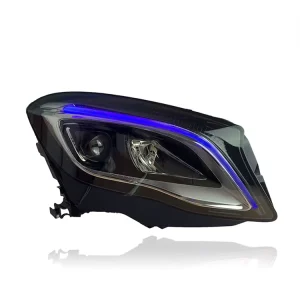 for Mercedes GLA W156 Headlight Assembly Modification Low to High Version LED Lens Daytime Running Lights
