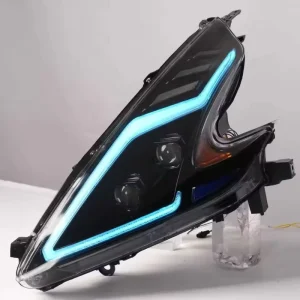 for Nissan 370Z Headlight Assembly Upgrade with LED Headlights Running Lights Flow Lights Turn Signal Plug-and-Play
