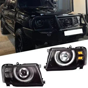 for Patrol Y61 12V LED Headlamp Upgrade 6000K Color 8000 Lumens Plug and Play Front Headlights