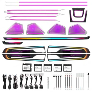 for Porsche Cayenne Dynamic Ambient Light Interior Symphony LED Lighting Trim and Speaker Cover Light Accessories