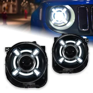 for Renegade Headlight Assembly Modification Daytime Running Light Decoration Xenon LED Lens 12V 30W