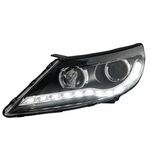 for Sportage Headlight Assembly 12V LED Daytime Running Lights Dual Beam Projector Xenon Turn Signal