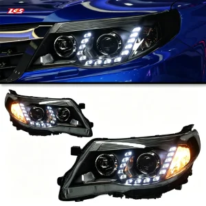 for Subaru Forester 12V 55W LED Auto Headlights Assembly DRL Projector Lens Front Lamps
