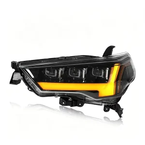 for Toyota 4Runner Headlight Assembly Modification Three Eye LED Daytime Running Lights Flowing Turn Signal