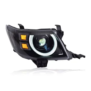 for Toyota Hilux Headlight Assembly with DRL Dual Beam Lens and LED Turn Signal for Enhanced Night Driving Safety