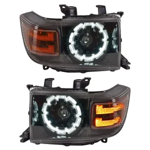 for Toyota Land Cruiser Pickup Headlights LC 75 70 LC 71 FJ 75 Auto Part Upgrade LED Head Lamp Daytime Running Lights