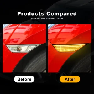 for Type R Fender Lights Flowing Side Lights Sequential Turn Signals Daytime Running Lights Hatchback