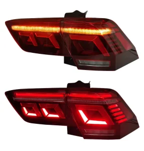 for VW Tiguan Taillights Assembly Old Modified New Full LED Driving Light Daytime Running Light