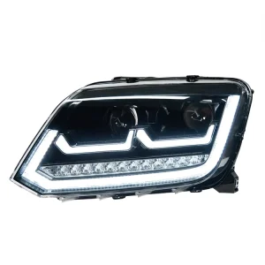for Volkswagen Amarok Headlight Assembly Modification LED Lens Headlight Flowing Turn Signal Daytime Running Light