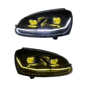 for Volkswagen VW Golf 5 LED Headlight Upgrade Gti Golf 5 Headlight LED Front Lamp White & Yellow DRL