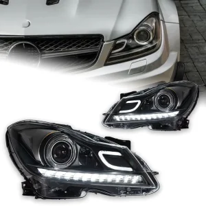 for W204 Headlight Projector Lens C-Class Dynamic Signal Head Lamp C180 C200 LED Headlights Assembly